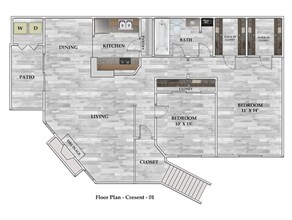 2X1 865 sf 0801 floor plan